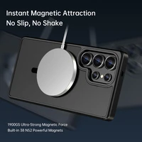 Rock Guard Touch Matte Series Magnetinis Dėklas telefonui Samsung Galaxy S25 juodas