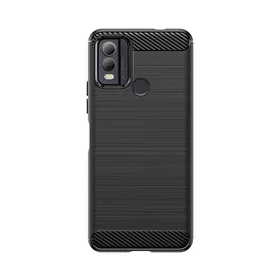 Carbon Case silikoninis dėklas telefonui Nokia C22 - juodas