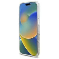 Guess IML Rhinestones magnetinis dėklas telefonui iPhone 16 Pro Max - baltas