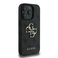 Guess 4G Didelio Logotipo dėklas iPhone 16 Pro Max - juoda