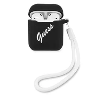 Guess GUACA2LSVSBW AirPods dėklas juodas/baltas Silikon Vintage