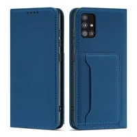 Magnetinis kortelių dėklas Xiaomi Redmi Note 11 Pro piniginė kortelių laikiklis mėlynas