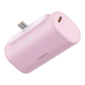 Išorinė baterija Baseus Compact USB-C 5000mAh, 20W (rožinė)