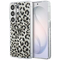 GUESS dėklas for SAMSUNG S26 Ultra GUHMS26LHLEGTGLK (Magnetic IML Leopard Print Triangle) juodas