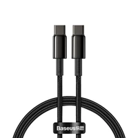 Baseus kabelis Tungsten PD USB-C - USB-C 1,0 m juodas