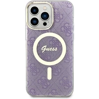 Guess GUHMP14XH4STU iPhone 14 Pro Max 6.7" violetinis kietas dėklas 4G Magnetinis