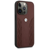 BMW odinis lenktas perforuotas dėklas iPhone 13 Pro / iPhone 13 - raudonas