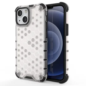 Honeycomb Case šarvu dangtelis su TPU buferiu iPhone 13 mini skaidrus