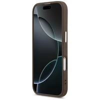 Guess klasikinio logotipo magnetinis dėklas, skirtas iPhone 17 – rudas