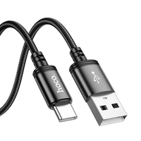 Kabelis USB A į USB C Hoco 3A 2 m X89 juodas