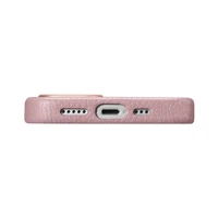 iCarer Litchi Premium odinis dėklas iPhone 14 Plus Magnetinis odinis dėklas su MagSafe Rožinis (WMI14220711-PK)