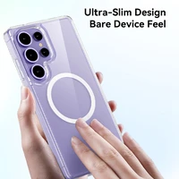 Rock Crystal Transparent Series Magnetinis Dėklas telefonui Samsung Galaxy S25 Ultra skaidrus