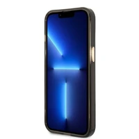 Guess Auksinis kontūras Permatomas Magnetinis dėklas iPhone 13 - juodas