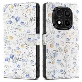 Tech-Protect Wallet dėklas telefonui Xiaomi Redmi Note 14 Pro 5G / 14 Pro+ 5G / Poco X7 5G - ramunės su lapais