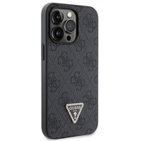 Guess GUHCP13LP4TDSCPK dėklas iPhone 13 Pro / 13 - juodas kryžminis 4G metalinis logotipas