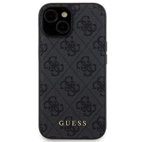 Guess 4G Metal Logo dėklas telefonui rinkinys iPhone 15 + 5000mAh Magnetinė išorinė baterija - juoda
