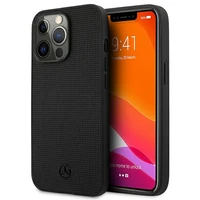 Mercedes odinis tinklelio metalinis logotipo dėklas iPhone 13 Pro / iPhone 13 - juodas