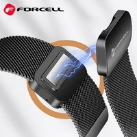 FORCELL F-DESIGN FS11 magnetinis nerūdijančio plieno dirželis SAMSUNG laikrodžiui 20 mm sidabrinis