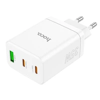 Įkroviklis Hoco 2 x USB C + USB A QC3.0 PD 3A 35W N33 baltas