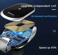 Yesido automobilinis laikiklis C78 su indukciniu 15W įkrovimu, tvirtinamas prie oro angos ir priekinio stiklo, juodas