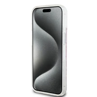 DKNY skystojo blizgučio daugiologo dėklas telefonui iPhone 15 / 14 / 13 - rožinis