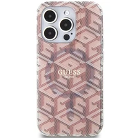 Guess IML GCube Magnetinis dėklas iPhone 15 Pro - rožinis