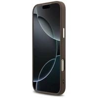 Guess 4G Triangle Logo Magnetinis dėklas telefonui iPhone 17 Pro Max - rudas