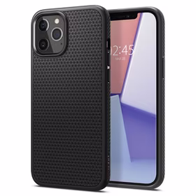 Spigen Liquid Air dėklas iPhone 12 / iPhone 12 Pro - Matinis juodas