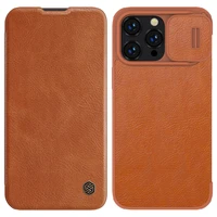 Dėklas Nillkin Qin Pro Leather Apple iPhone 14 Pro Max rudas