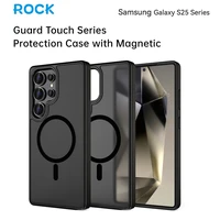 Rock Guard Touch Matte Series Magnetinis Dėklas telefonui Samsung Galaxy S25 pilkas