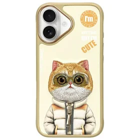Nimmy Cool&Cute 2.0 Katės dėklas telefonui iPhone 16 - žalias