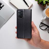 SMART MAGNETO knygos tipo dėklas telefonui XIAOMI Redmi Note 13 Pro Plus 5G, juodas