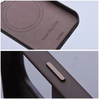 WOVEN MAG COVER dėklas telefonui suderinamas su MagSafe IPHONE 14 Pro šviesiai rudas