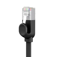 Baseus didelio greičio plokščias Ethernet CAT6 RJ45 tinklo laidas 1m - juodas