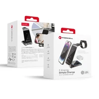 Forcell F-ENERGY Simply Charge 3in1 aliuminis suderinamas su Apple Watch ir Samsung Watch pilkas
