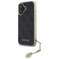 Guess 4G Charms Kolekcijos dėklas iPhone 16 Plus - juodas