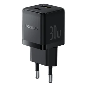 Baseus Palm 30W USB-C USB-A sieninis įkroviklis - juodas