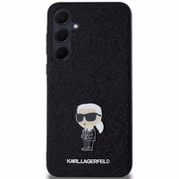 Karl Lagerfeld Fiksuotas Blizgus Ikonik Logotipas Metal Pin dėklas Samsung Galaxy A55 - juodas