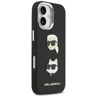 KARL LAGERFELD dėklas telefonui IPHONE 17, suderinamas su magnetiniu MagSafe (KLHCP17SPSFDHPOK, FW Grained PU W/ K&C Heads Pins & Logo) juodas