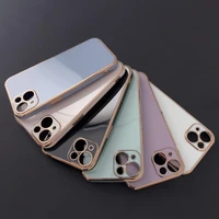 Apšvietimo spalvos dėklas Xiaomi Redmi Note 11 auksinis rėmas gelinis dėklas mėlynas