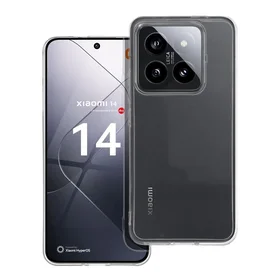 Skaidrus 2 mm dėklas telefonui XIAOMI 14 Pro (su kameros apsauga) permatomas