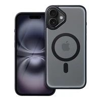 MATTE MAG COVER dėklas telefonui, suderinamas su MagSafe, IPHONE 16 Plus juodas