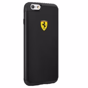 Ferrari atsparus smūgiams dėklas telefonui iPhone 6 / 6S - Juodas