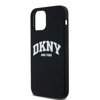 DKNY Skystas silikoninis baltas spausdintas logotipas magnetinis dėklas telefonui iPhone 12/12 Pro - juodas