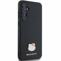 Hello Kitty Metal Logo Kitty Head dėklas telefonui skirtas Samsung Galaxy A55 - juodas