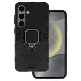 Žiedinis šarvuotas dėklas telefonui Samsung Galaxy S24 Plus juodas