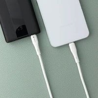 FORCELL F-ENERGY C344 kabelis Type C į Type C QC4.0 PD 3A 60W Silikoninis 1 m baltas