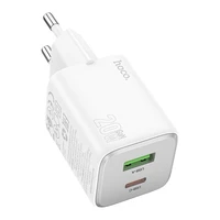 Įkroviklis Hoco USB A + USB C QC3.0 PD 3A 20W N41 baltas