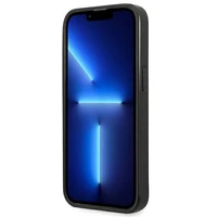 Guess GUHCP14SPSATLG iPhone 14 6.1 "sidabrinis kietas dėklas SaffianoTriangle Logo