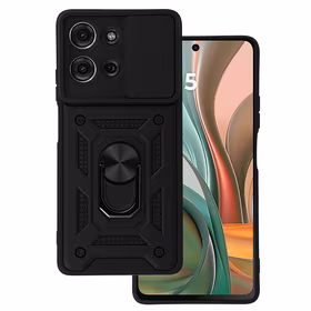 Slide Camera Armor dėklas telefonui Motorola Moto G75 5G juodas